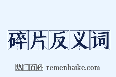 碎片反义词是什么意思的图片